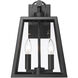 Lautner 2 Light 14.63 inch Natural Black Outdoor Wall Light